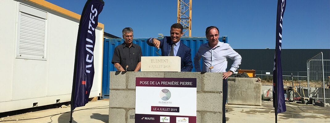 REALITES pose la première pierre de son opération immobilière ÉLÉMENTS à Chambray-lès-Tours